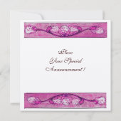 Invitation COLOMBES BLANCHES À LA FENÊTRE monogram champagne (Dos)