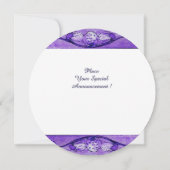 Invitation COLOMBES BLANCHES AU MONOGRAMME DE FENÊTRE Cercle (Dos)