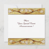 INVITATION COLOMBES BLANCHES DANS FÊTE DE MARIAGE JAUNE MARRO (Dos)