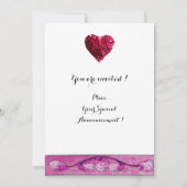 INVITATION COLOMBES BLANCHES DANS UNE FENÊTRE VIOLETTE MARIAG (Dos)