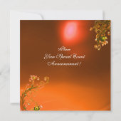 INVITATION COLOMBES BLANCHES EN ROUGE ORANGE (Dos)