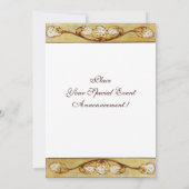 INVITATION COLOMBES BLANCHES EN SÉPIA BRUN (Dos)