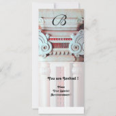 Invitation COLONNE DÉCORATIVE CLASSIQUE ART NOUVEAU Monogramm (Dos)