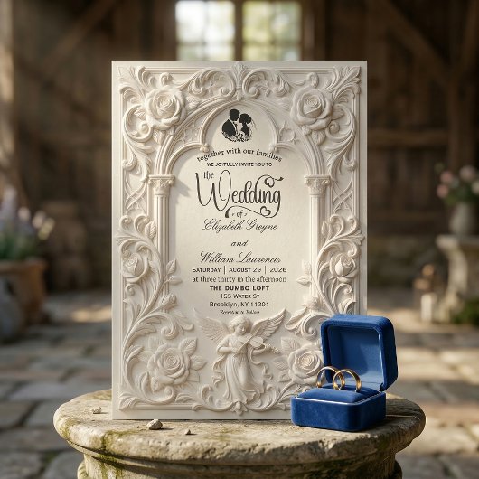 Invitation Colonnes de Mariage de Conte de Fées d'Arc Rococo 