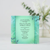 Invitation Colonnes vertes de mer chic (Debout devant)