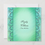 Invitation Colonnes vertes de mer chic (Dos)