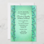 Invitation Colonnes vertes de mer chic (Devant)