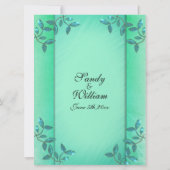 Invitation Colonnes vertes de mer chic (Dos)