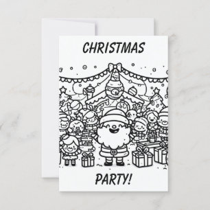 Invitation Color Me in : fête de Noël