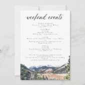 Invitation Colorado Mariage Weekend Bienvenue Itinéraire (Dos)