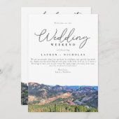 Invitation Colorado Mariage Weekend Bienvenue Itinéraire (Devant / Derrière)