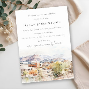 Invitation Colorado Springs, Colorado Aquarelle Anniversaire