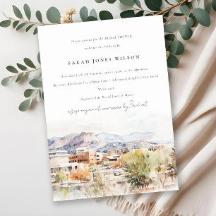 Invitation Colorado Springs Colorado Aquarelle Enterrement de