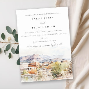 Invitation Colorado Springs, Colorado Aquarelle Fiançailles