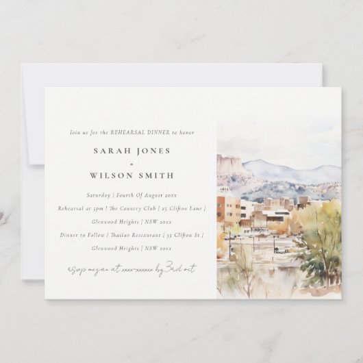 Invitation Colorado Springs, Colorado Rehearsal Dinner (Devant)
