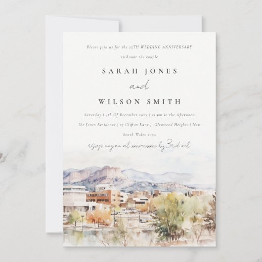Invitation Colorado Springs, Colorado  Wedding Anniversary  (Devant)