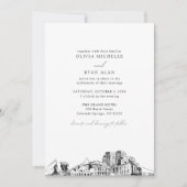 Invitation Colorado Springs Mariage noir et blanc (Devant)