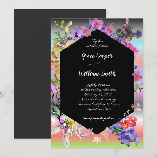 Invitation Coloré (Devant / Derrière)