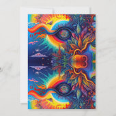Invitation Coloré Abstrait Psychédélique Tous Voir l'oeil (Dos)