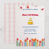 Invitation Coloré Anniversaire bougie Extravaganza! (Devant / Derrière)