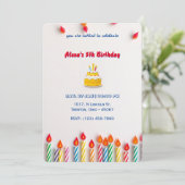 Invitation Coloré Anniversaire bougie Extravaganza! (Debout devant)
