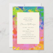 Invitation Coloré Art Abstrait moderne Fête des mariées uniqu (Devant)