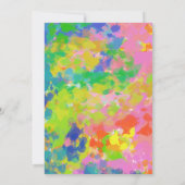 Invitation Coloré Art Abstrait moderne Fête des mariées uniqu (Dos)