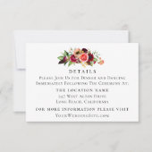 Invitation Coloré Bohème Floral Mariage Détails (Devant)