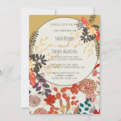 INVITATION COLORÉ BOHO FLORAL (Devant)