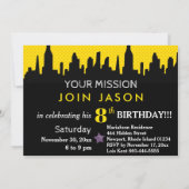 Invitation *~* Coloré Bold SUPERHEROS Anniversaire de enfant (Dos)