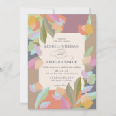 Invitation Coloré Chaud Floral Elegance Boho Mariage (Devant)