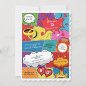 Invitation Coloré Comic Book Pop Art Mariage (Devant)