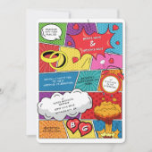 Invitation Coloré Comic Book Pop Art Mariage (Devant)