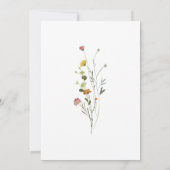 Invitation Coloré Dainty Fleurs sauvages Quinceañera (Dos)