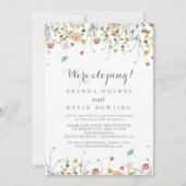 Invitation Coloré Dainty Fleurs Sauvages Réception Elopement (Devant)