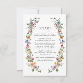 Invitation Coloré élégant Mariage floral (Dos)