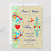 Invitation Coloré Floral Fiesta Hummingbird Mariage mexicain (Devant)