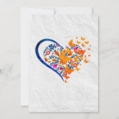 Invitation Coloré Floral Heart Mariage mexicain (Dos)