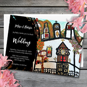 Invitation Coloré Floral Rustic Church Mariage mexicain