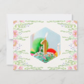 Invitation Coloré Floral Wild One Jungle Safari Anniversaire (Dos)