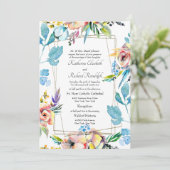 Invitation Coloré Formel Marié Parents Mariage Invit (Debout devant)