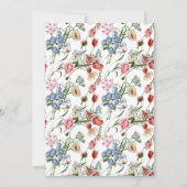 Invitation Coloré Gras Fleurs d'eau Pill Mariage cadre (Dos)