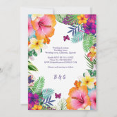 Invitation Coloré hawaïen tropical Mariage (Dos)