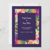 Invitation Coloré hawaïen tropical Mariage (Devant)