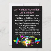 INVITATION COLORÉ J'ADORE L'INVITATION GYMNASTIQUE (Dos)