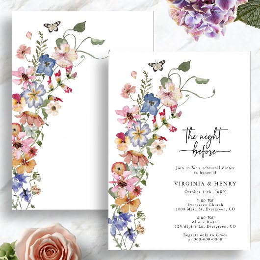 Invitation Coloré La Nuit Avant L'Invitation