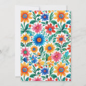 Invitation Coloré mexicain Floral Fiesta Mariage (Dos)