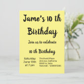 Invitation Coloré minimal ajouter votre nom d'image de texte (Debout devant)