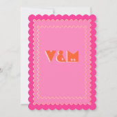 Invitation Coloré Mod brillant Gras Mariage rétro (Dos)