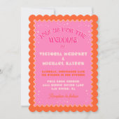 Invitation Coloré Mod brillant Gras Mariage rétro (Devant)